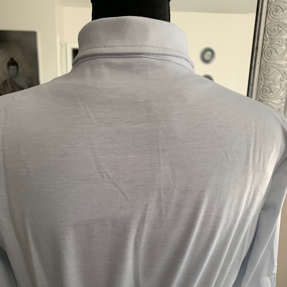 Casual zip up, cinch waist asymmetrical grey coat - Picture 12 of 16